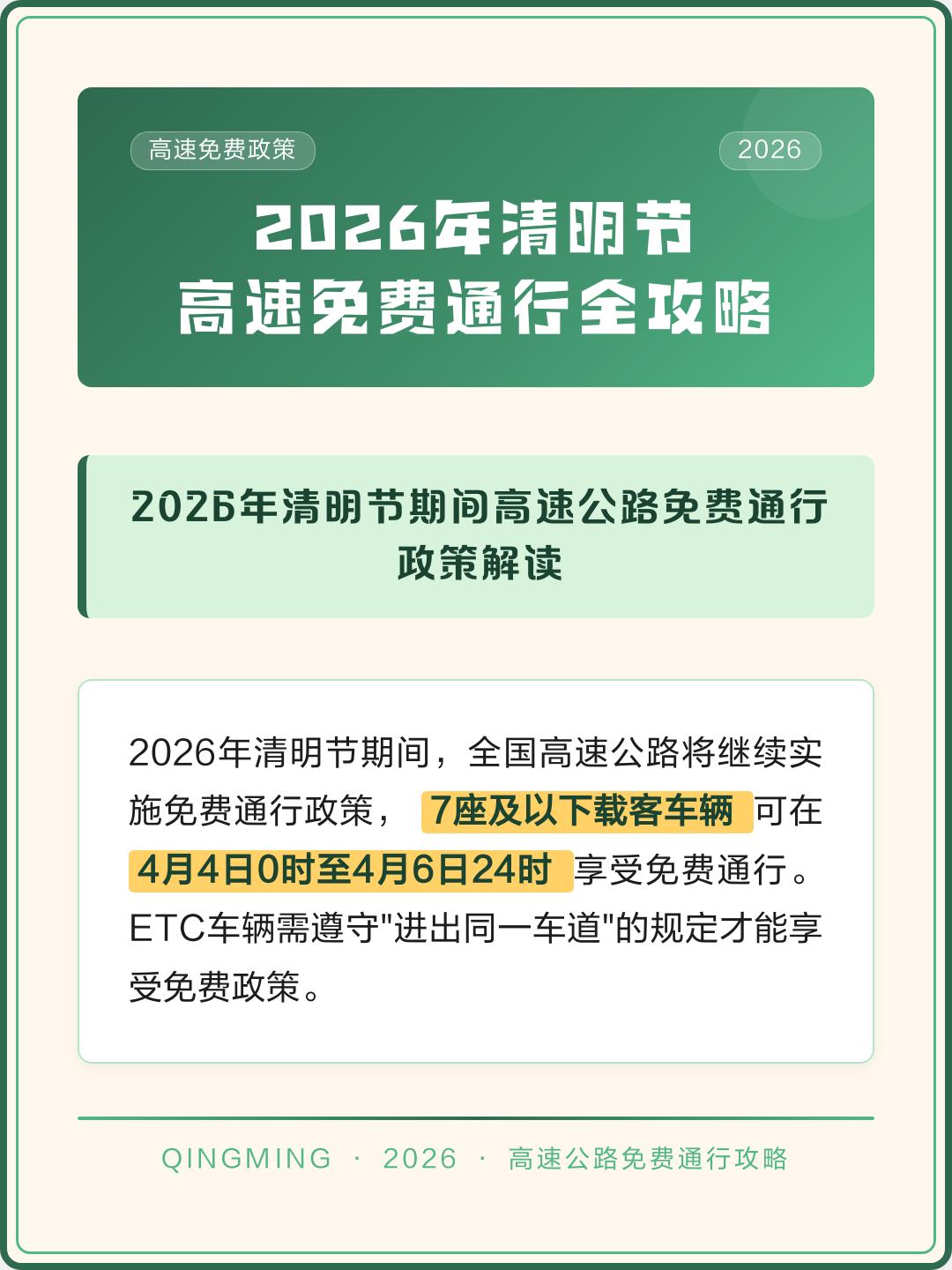 清明节放假2024高速免费吗?,2020清明节高速免费那几天-第2张图片