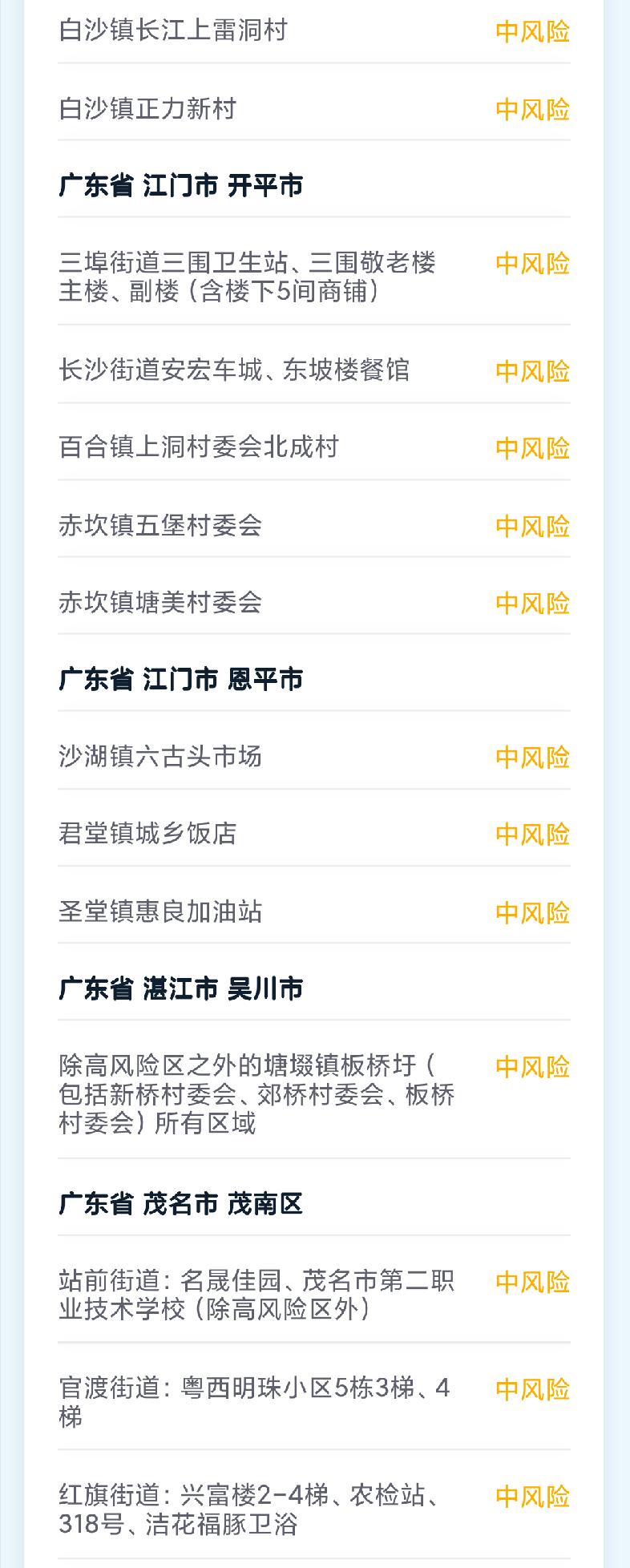 【全国中高风险地区共216个/全国疫情中高风险地区名单】-第2张图片